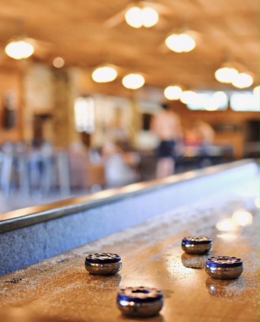 Shuffleboard in the game room