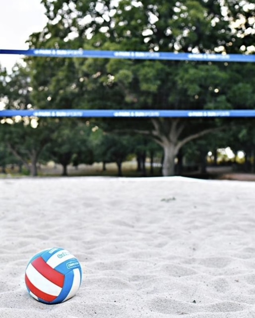 Sand volleyball court